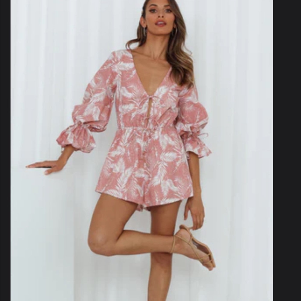 Hello Molly Pink Floral Romper